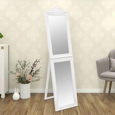 vidaXL Стоящо огледало, бяло, 45x180 см (351524)