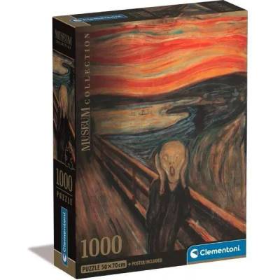 Clementoni - Puzzle Compact Museum L'urlo Di Munch - 1 000 piese