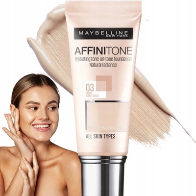 Maybelline Affinitone Perfecting + Protecting Foundation With Vitamin E sjednocující make-up 3 Light Beige 30 ml