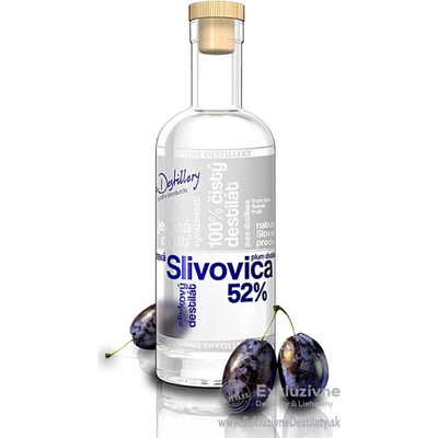 Fine Destillery Slivovica 52% 0,5 l (čistá fľaša)