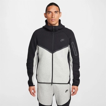 Nike Мъжки суичър Nike Tech Fleece Hoodie Mens - Black/Grey CB