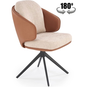Bogdan Furniture Europe Стол К-554 с ф-я въртене бежово/кафяво/черно