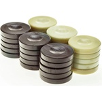 Manopoulos Пулове за табла Manopoulos - Pearl Checkers, акрилни, 36 mm