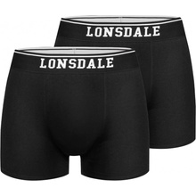 Lonsdale pánské boxerky oxfordshire černé 2 pack