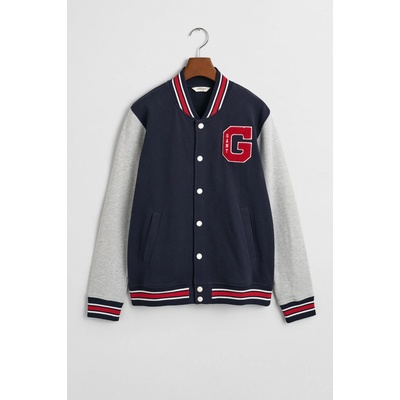 Gant Varsity Sweat Jacket Evening Blue