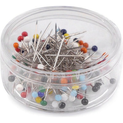 Špendlíky se skleněnou hlavičkou délka 32 mm Varianta: nikl, Balení: 1 krab. 57377/145972/263743 – Zbozi.Blesk.cz