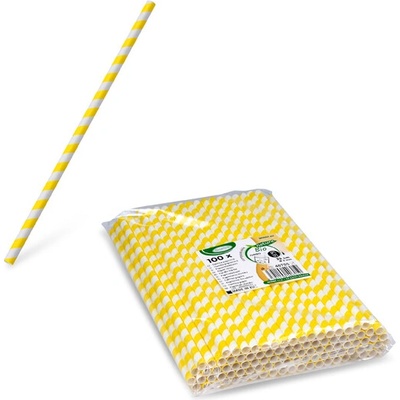 Wimex Slamka papierová Špirála žltá Jumbo O8mm x 25cm 100 ks