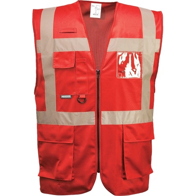 Portwest iona hi-vis executive f476 / Жилетка със светлоотразителни ленти - червена xl (f476rerxl)