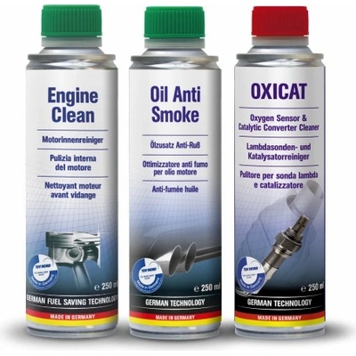 Autoprofi Set na zníženie emisí pre benzínové vozidlá 250 ml + 250 ml + 250 ml