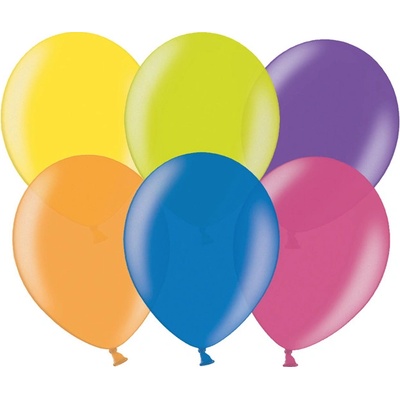 PartyDeco Balonky latex mix barev 23 cm metalické