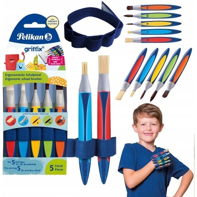 Pelikan Griffix sada školských štetcov 5 kusov, ergonomické