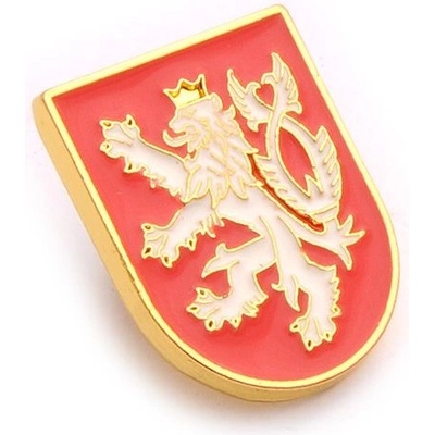 Odznak (pins) 20mm Český lev - farebný