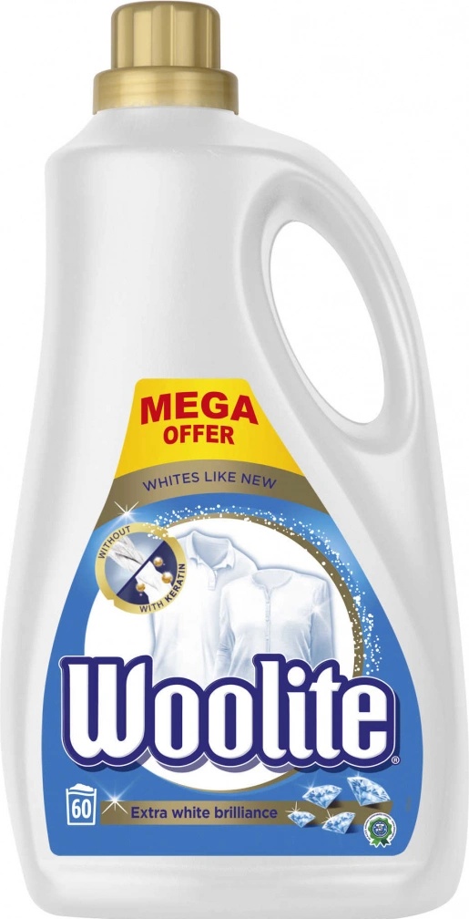 Woolite Keratin Therapy Whites tekutý prací přípravek 60 PD 3,6 l