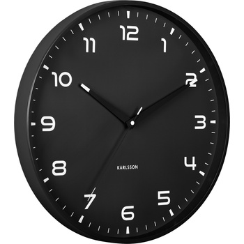 Karlsson Orgullo стенен часовник, черен (KA6053BK)