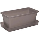 PLASTKON Truhlík Small window box s miskou 20 cm taupe