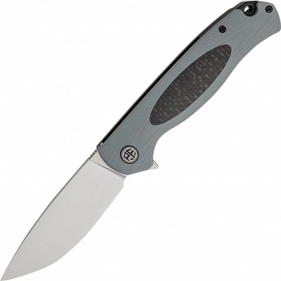 Petrified Fish PFB03 Stamp Satin D2 Carbon Fiber With Gray G10 PFB03GAS