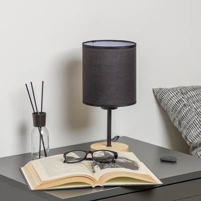 Brilagi - Настолна лампа NUBILA WOOD 1xE27/25W/230V дъб/черен (BG1567N)