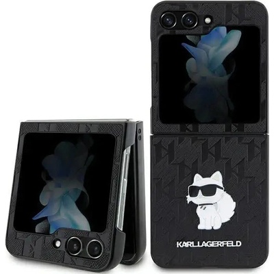 KARL LAGERFELD Кейс Karl Lagerfeld Saffiano Monogram Choupette Pin за Samsung Galaxy Z Flip5, черен (KF001931-0)