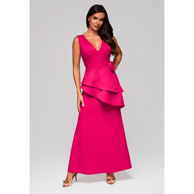 Edoti Evening dress LA-OM-DL fuchsiová