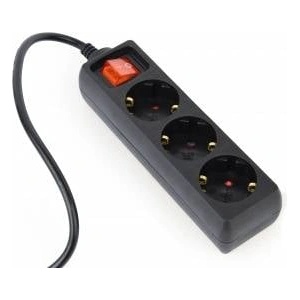 Gembird ENERGIE EG-PSU3-01 Energenie power strip for UPS C14, (3x Schuko) 0.6m, black with switch
