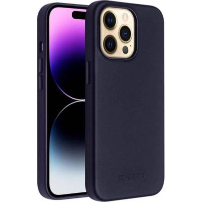 Qialino Magsafe Калъф за iPhone 14 Pro, Qialino Leather Case, Син (5906601119081)