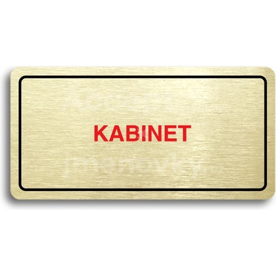 ACCEPT Piktogram KABINET - zlatá tabulka - barevný tisk