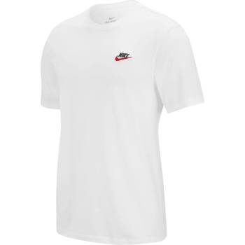 Nike Мъжка тениска Nike Sportswear Club T-Shirt Mens - Wht/Blk/Red SL