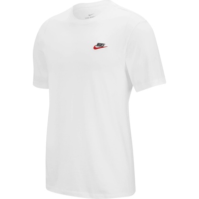 Nike Мъжка тениска Nike Sportswear Club T-Shirt Mens - Wht/Blk/Red SL