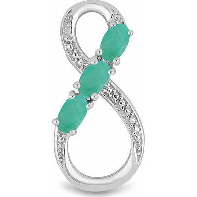Nefertitis Přívěsek stříbrný s broušenými smaragdy 015924 EM NF45027