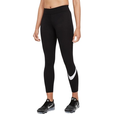 Nike Sportswear Essential Mid-Rise Swoosh Leggings čierny