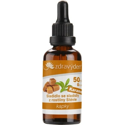 Zdravý den Ochutené kvapky so Stéviou karamel 50 ml