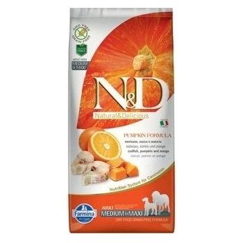 N&D Grain Free Pumpkin DOG Adult M/L Codfish & Orange 12 kg