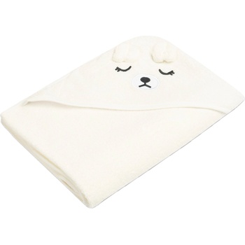 Sensillo Хавлия с качулка Sensillo - Мече, 100 х 100 cm, бяла (SILLO-30561)