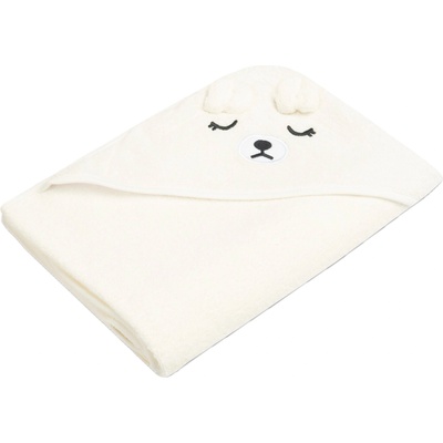Sensillo Хавлия с качулка Sensillo - Мече, 100 х 100 cm, бяла (SILLO-30561)