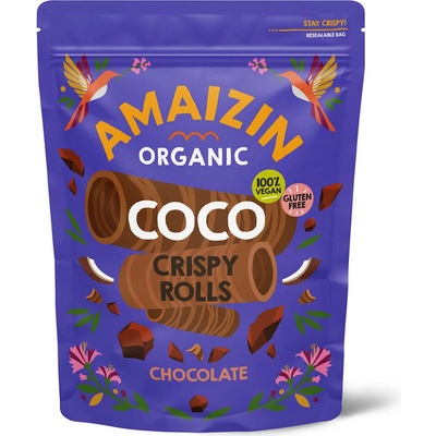 Amaizin Trubičky kokosové s čokoládou Bio 140 g – Sleviste.cz