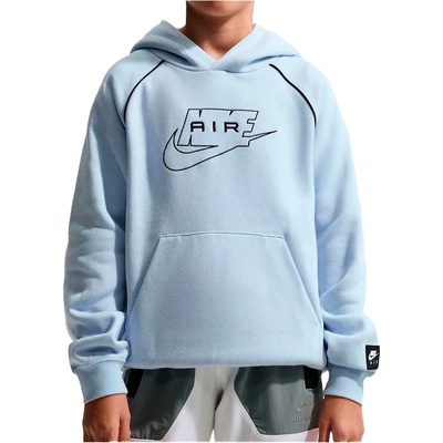 Nike Детски суичър Nike Kid's Air Pullover Hoodie - Hydrogen Blue / Black / Black - размер XS (704-6157-0211)