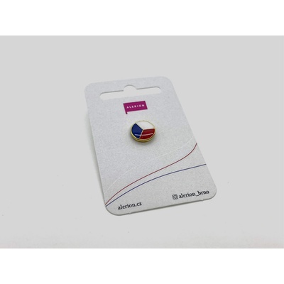 Kulatý odznak vlajka ČR, s pryskyřicí Alerion – Zboží Dáma