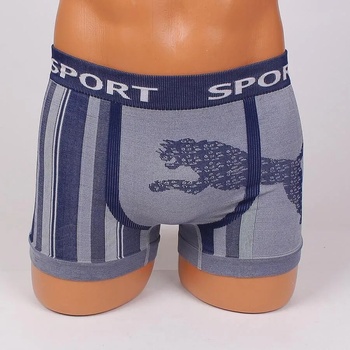 Image 1 of Мъжки боксер на синьо райе с пума и надпис