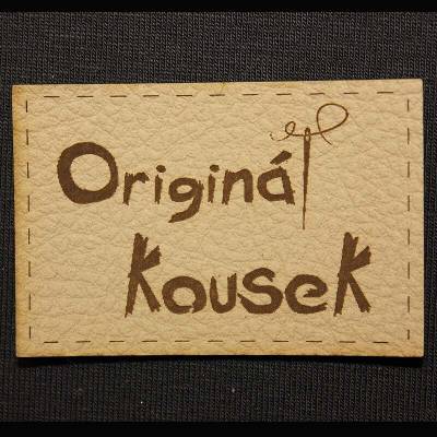 koženkový štítok originál kousek Materiál/farba: LASER Čierna/zlatá