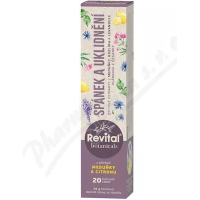 Revital Botanicals Spánok a upokojenie 20 šumivých tabliet