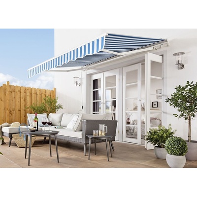 Sunfun Výsuvná markýza, modro-bílá, 4 x 2,5 m 24870346