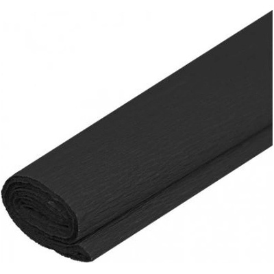 Krepový papír role / 50 x 200 cm / černá