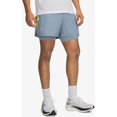 Under Armour Launch 5 inch 2-in-1 Short blue wind/blue fog/reflective