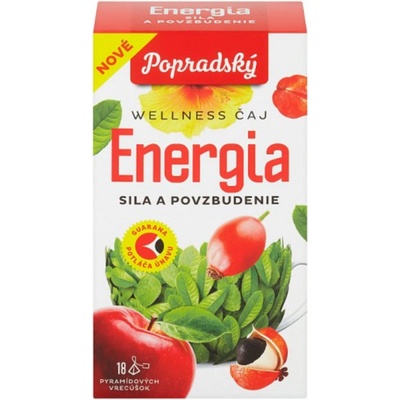 Popradský wellness čaj Energie a povzbuzení 27 g 18 pyramidových sáčků