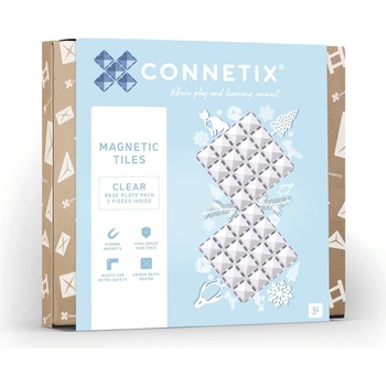 Connetix Tiles Obdĺžniky Clear Rectangle Pack 12 ks