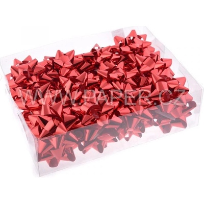 Rozety 11cm BOX Metalická červená