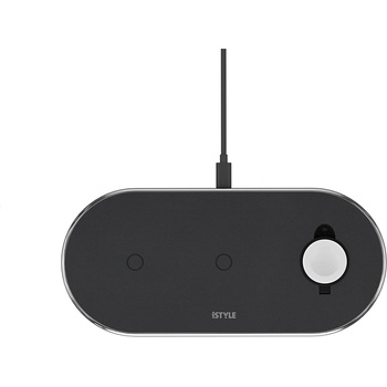 iStyle ISTYLE Wireless Charging Base 3in1 black PU leather- space grey (K-PL9915131300003)