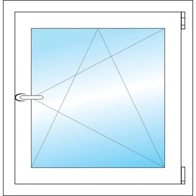 OKNA HNED Plastové okno 65x67 cm (650x670 mm) bílé otevíravé a sklopné pravé