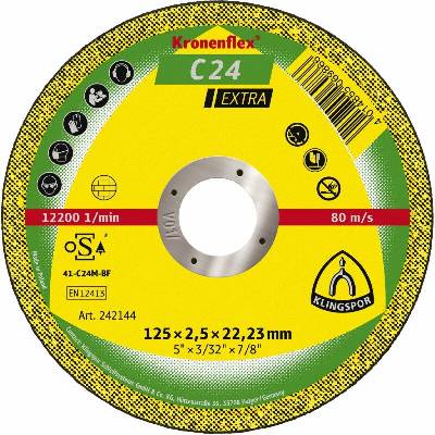 Klingspor rezný kotúč 125 x 2,5 x 22 mm KLC242144