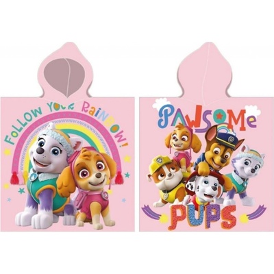 Faro Detské pončo PAW PATROL ružový 55 x 110 cm